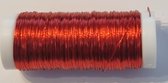 Garen Siergaren - 50 meter - 0.03 mm - Staaldraad - Rood - Voor Haken - Breien - Sieraden maken - Creatief - Handwerken - Naaien