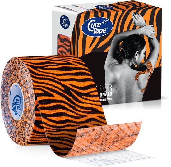 CureTape® Art - Tiger - Kinesiotape - Unieke drukprocedé - 5cm x 5m