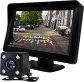 Caméra de Recul HD Moniteur TFT-LCD 4,3 pouces - Vision Nocturne - Aide au Stationnement - Câble de connexion 5 mètres - ARC1-3 - Zwart