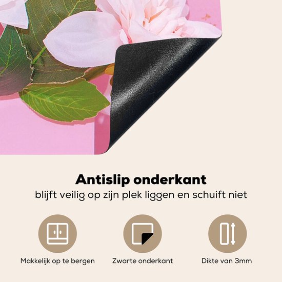 KitchenYeah® Inductie beschermer 81.2x52 cm - Bloesem - Zomer - Roze - Kookplaataccessoires - Afdekplaat voor kookplaat - Inductiebeschermer - Inductiemat - Inductieplaat mat