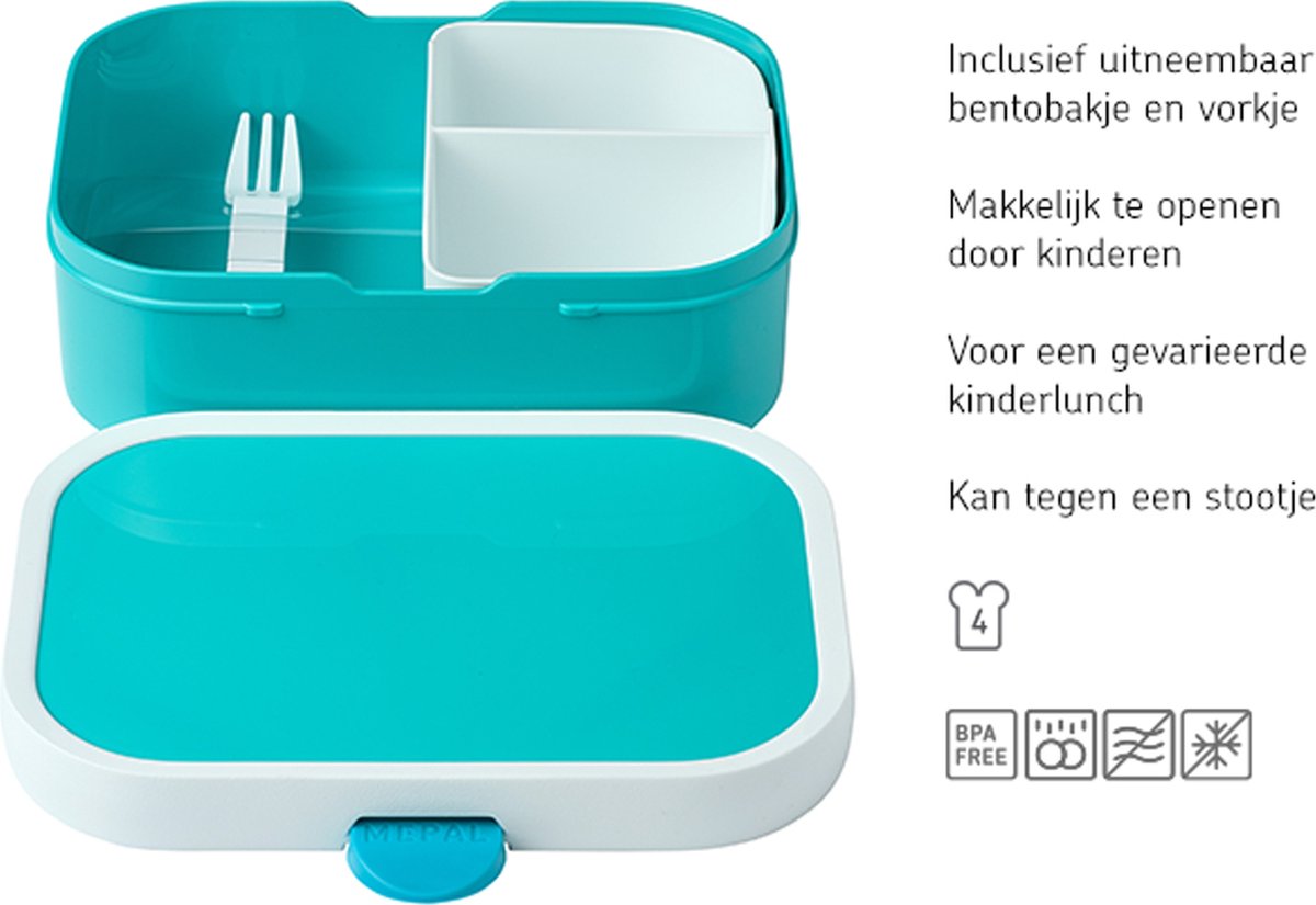 Mepal - Lunchset Campus, lunchset voor kinderen, met pop-up drinkfles en lunchbox, lunchset voor school of onderweg, vaatwasmachinebestendig en BPA- vrij, 400 ml 750 ml, luipaard