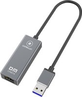 LUXWALLET NetLink ProSpeed – USB 3.0 Naar RJ45 Ethernet poort Hub – Tot 1000 Mbps – Hoge Transfer Snelheid - Compatibiliteit met Desktop - Zilver