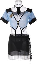 Sexy Agente Setje - Police Lingerie - Transparant - Politie - Bewaking - Rollenspel - Cosplay - Doorschijnend - Kleding