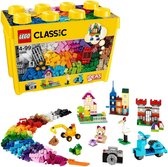 LEGO 10698 Classic Deluxe Creative Brick Box, Creative Toy and Storage, Windows and Wheels, Road Signs, Gift for Children 4 Years and Up
