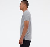 New Balance Run T-Shirt Heren Sportshirt - SLATE Grijs - Maat S