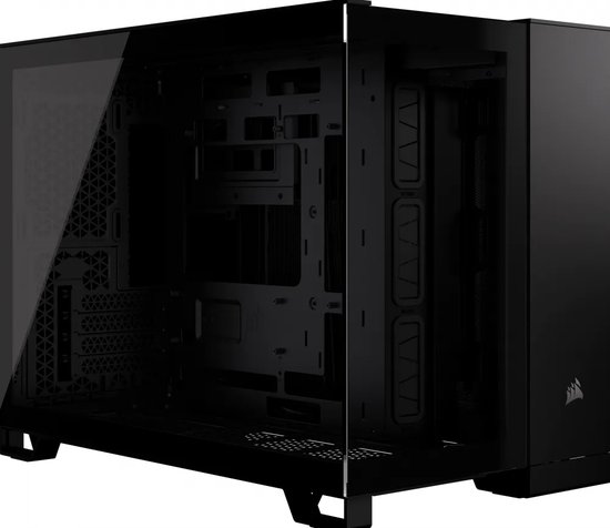 CORSAIR 2500X Zwart - Minitowermodel - Mini-ITX, Micro-ATX - Geen voeding - USB/Audio - Tempered Glass - Zwart