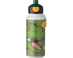 foto van Mepal pop-up drinkfles Campus - 400 ml – Sluit goed af – Drinkbeker voor kinderen – Dino