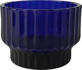 XLBoom Volta Theelicht - in Glas - Royal Blue - 9 × 9 × 7 cm
