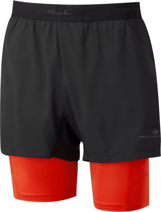 Ronhill | Tech Ultra Twin Short | 2-in-1 Shorts | Heren | Flame | XL -