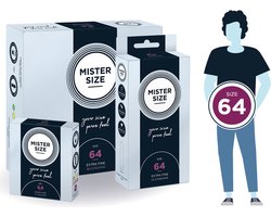 MISTER SIZE 64 Ultra Dunne XXL condooms 3 stuks (verkrijgbaar in 7 maten)