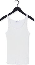 CC Heart Silk Lace Camisole Tops & T-shirts Dames - Shirt - Wit - Maat L