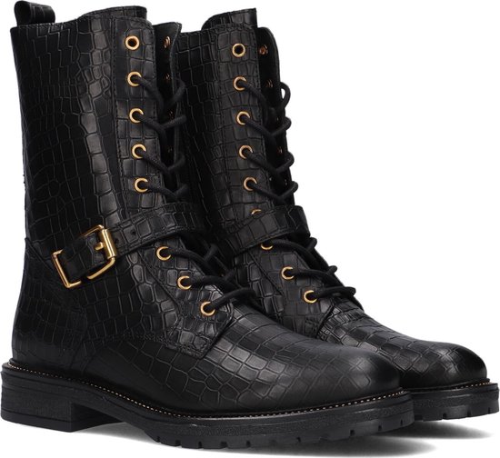 Omoda Lpdungaball-38 Veterboots - Laarzen Met Veters - Dames - Zwart - Maat 39