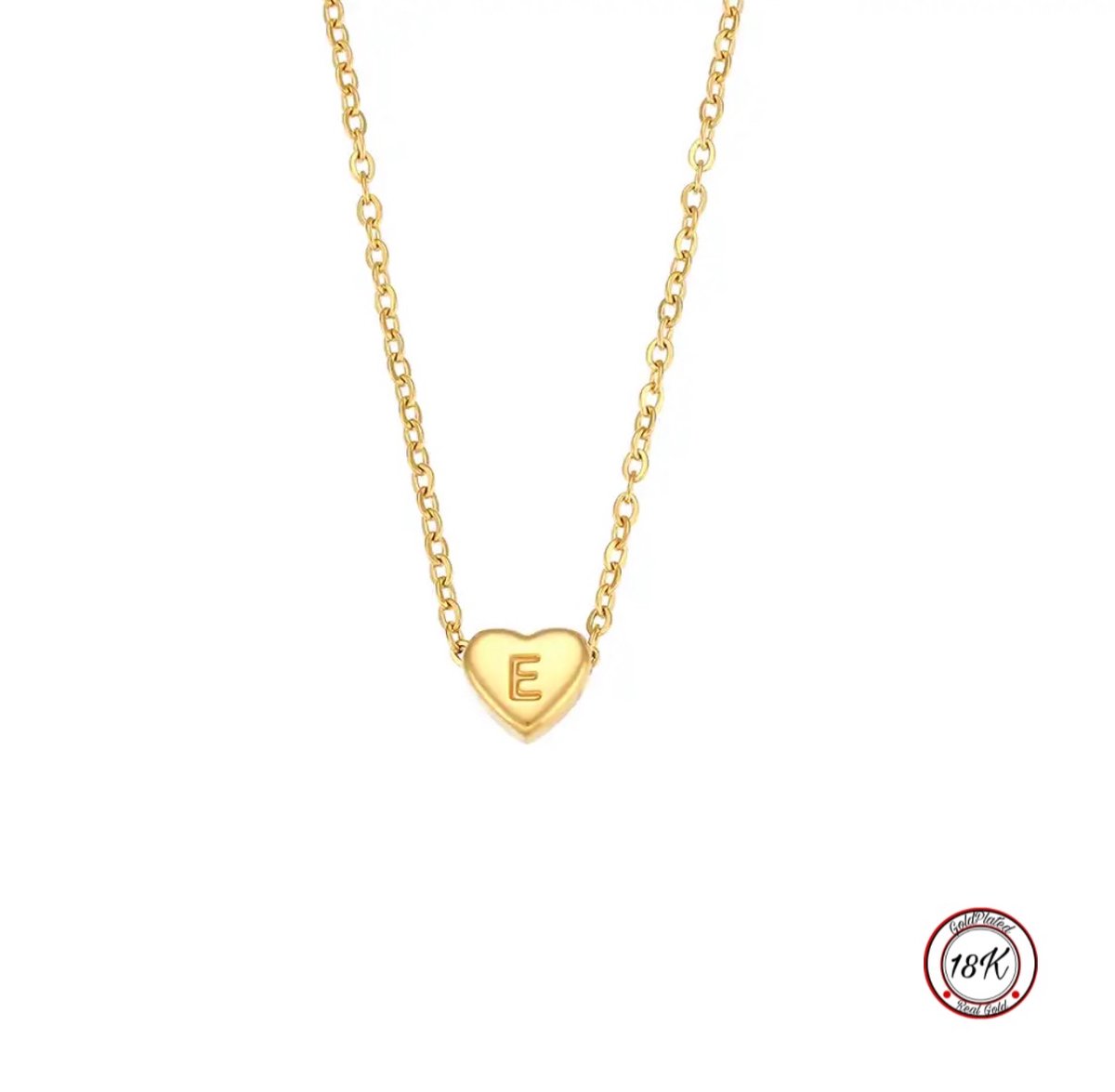 Soraro Initialen Ketting | Letter E | Minimaliste Kettingen Goud | 18K Goldplated | Gouden Ketting | Cadeau voor Haar | Vrouwen Cadeau | Elegante Kettingen