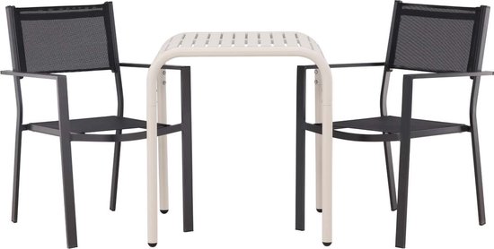 Tuinmeubelset van beige wicker, 12-plaatsen