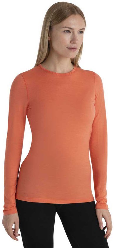 Icebreaker 200 Oasis Crewe Lange Mouwenshirt Oranje L Vrouw