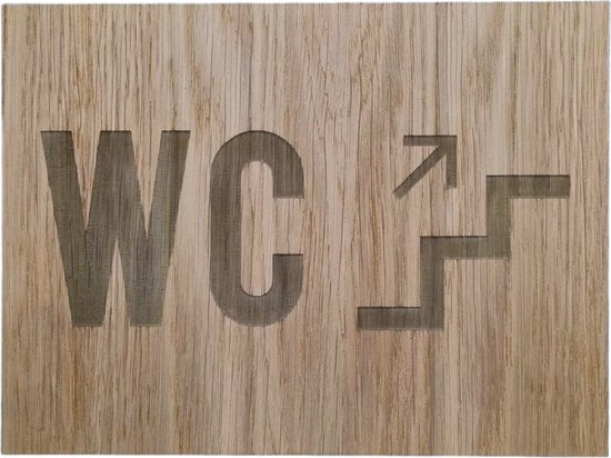 Panneau WC escalier en haut à droite - grand