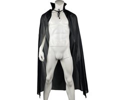 Doorschijnende Cape - BDSM - Erotisch - SM Meester - Heren Lingerie - Rollenspel Outfit - Clubwear - Transparant - Vampier - Tovenaar - Halloween