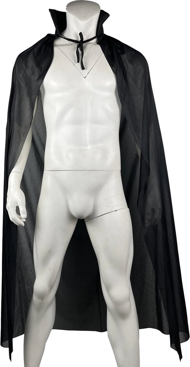Goedkoopste Doorschijnende Cape - BDSM - Erotisch - SM Meester - Heren Lingerie - Rollenspel Outfit - Clubwear - Transparant - Vampier - Tovenaar - Halloween