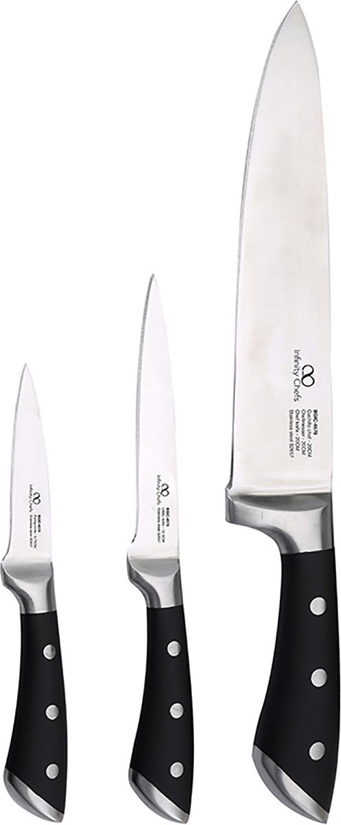 Bergner Infinity Chefs Vita Messenset - Roestvrijstaal- 3 Delig - Koksmes-Utilitymes -Schilmes