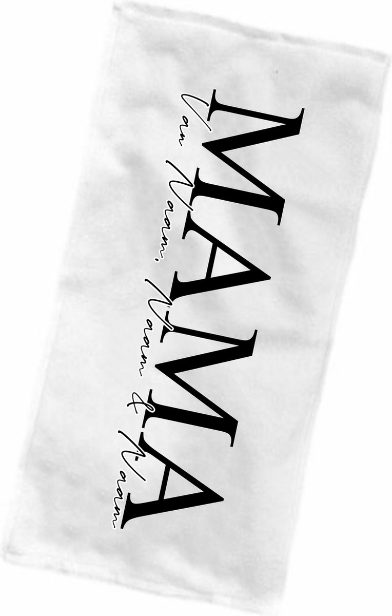 Strandlaken persoonlijk - Mama met naam of namen van de kids - 70cm x 140cm