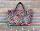 Leren design tas - multi color - 100 % leer - Pomme Chatelaine.NL