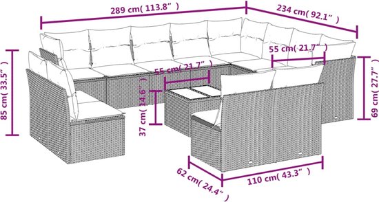 vidaXL-13-delige-Loungeset-met-kussens-poly-rattan-beige