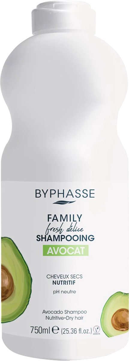 Voedende Shampoo Byphasse Family Fresh Delice Droog Haar Avocado (750 ml)