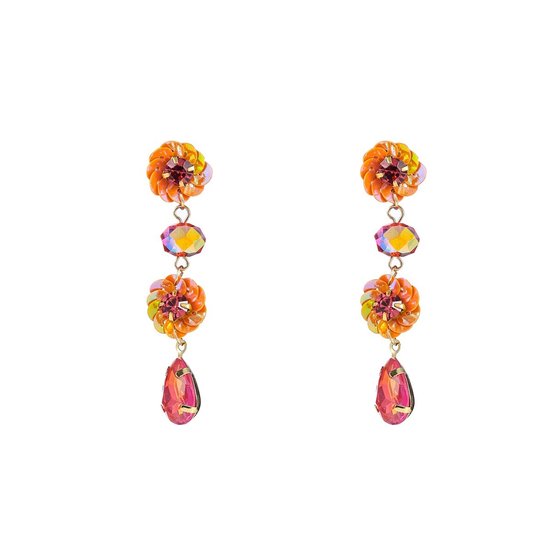 Go Dutch Label Boucles d'oreilles pendantes pendantes en forme de fleur Coral