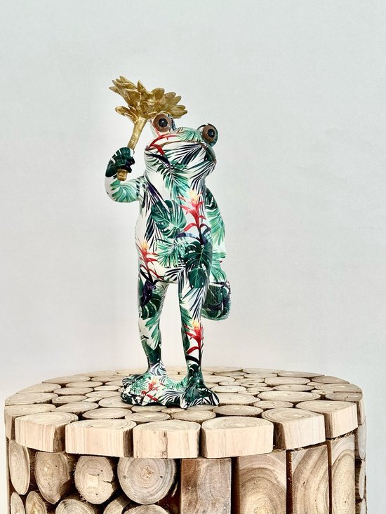 colourliving Decoratief schaap Florence schaap figuur tuindecoratie schaap tuinfiguur tuindecoratie lam paaslam bloemen lam (liggend