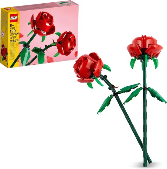 LEGO 40460 Creator Rozen, kunstbloemenset voor meisjes en jongens vanaf 8 jaar, woondecoratie