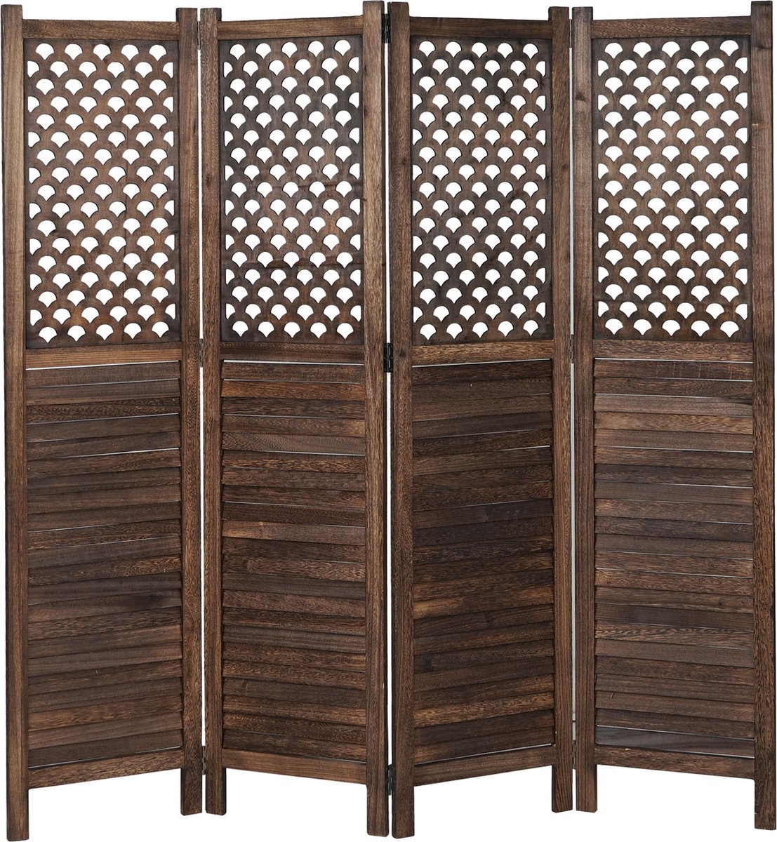 Cosmo Casa Scherm - Kamerscherm - Privacyscherm - Ornamenten - 170x161cm - Bruin