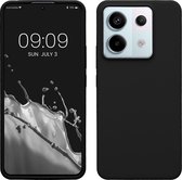kwmobile telefoonhoesje geschikt voor Xiaomi Redmi Note 13 Pro 5G / Poco X6 5G - Hoesje met siliconen coating - Smartphone case in zwart