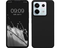 kwmobile telefoonhoesje geschikt voor Xiaomi Redmi Note 13 Pro 5G / Poco X6 5G - Hoesje met siliconen coating - Smartphone case in zwart