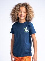 Petrol Industries - Jongens Backprint T-shirt Aquaflow - Blauw - Maat 140