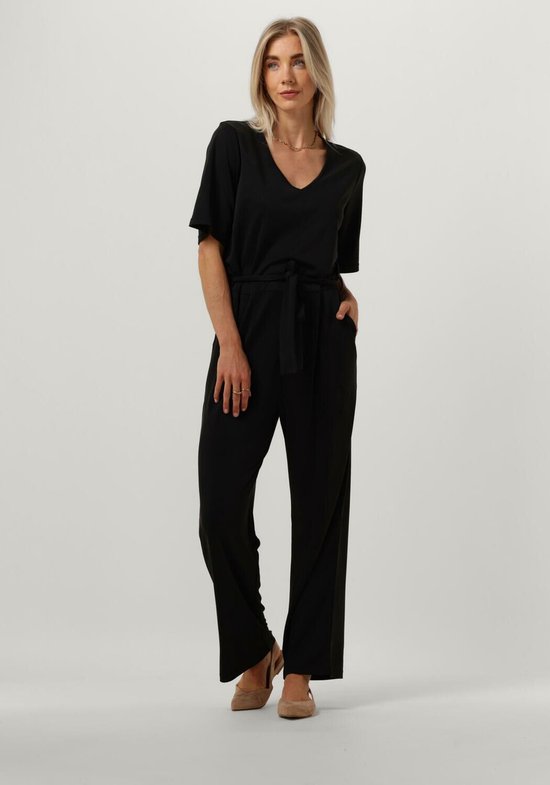 Minus Giselle Short Sleeve Jumpsuit 2 Broeken & Jumpsuits Dames - Jeans - Broekpak - Zwart