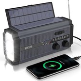 Draagbare Noodradio - Solar opwindbaar - SOS alarm - Waterdicht - Led-lamp - Solar Powerbank - Noodpakket