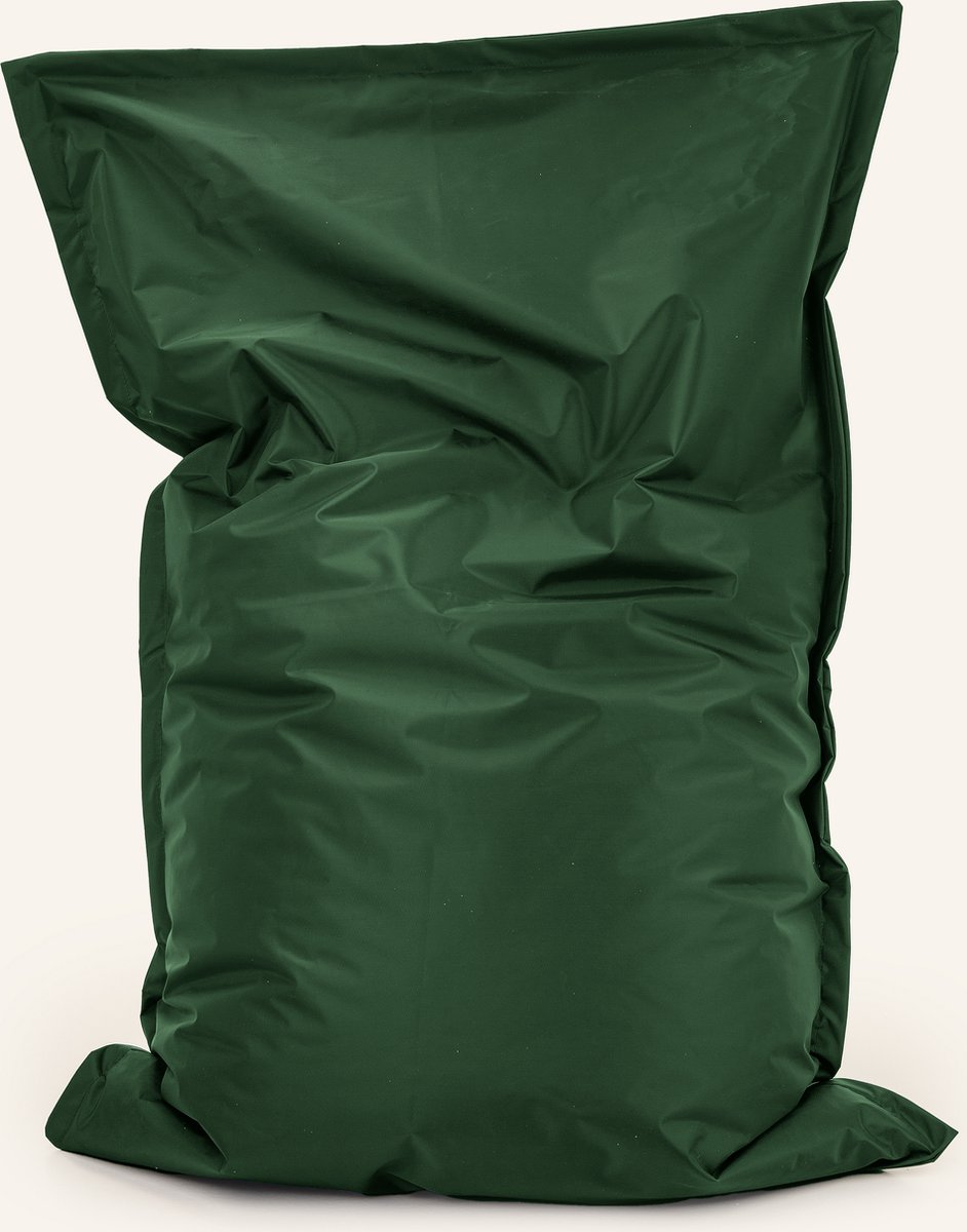 Drop & Sit - zitzak/zitkussen - robuust nylon - groen - 100 X 150 cm - voor binnen en buiten - verkrijgbaar in verschillende kleuren