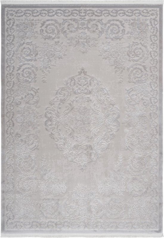 Lalee Vendome | Modern Vloerkleed Laagpolig | Silver | Tapijt | Karpet | Nieuwe Collectie 2024 | Hoogwaardige Kwaliteit | 120x170 cm