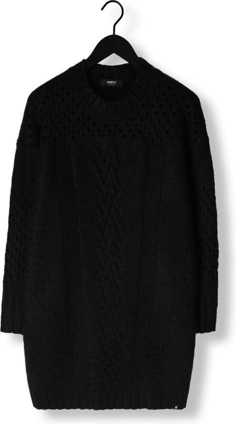 Simple Knit-ac-pl-23-1 Pulls et Gilets Femme - Pull - Sweat à capuche - Cardigan - Zwart - Taille M