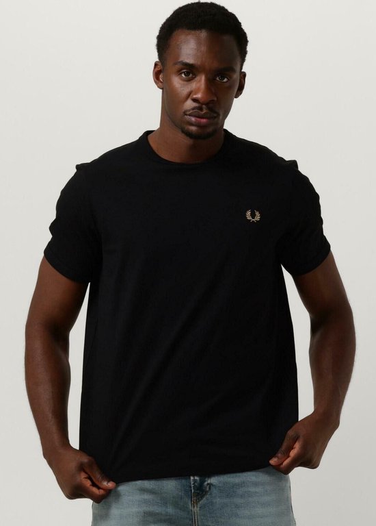 Fred Perry Ringer T-shirt Polos & T-shirts Homme - Polo - Zwart - Taille XS