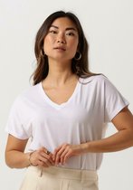 MSCH Copenhagen Mschfenya Modal V Neck Tee Tops & T-shirts Dames - Shirt - Ecru - Maat M/L