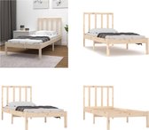 vidaXL Bedframe massief grenenhout 100x200 cm - Bedframe - Bedframes - Bed - Bedbodem