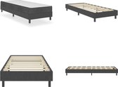 vidaXL Boxspringframe stof grijs 100x200 cm - Boxspringframe - Boxspringframes - Boxspring - Boxsprings