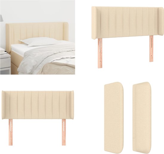 vidaXL Hoofdborden 2 st 100 x 5 x 78/88 cm stof lichtgrijs, hoofdeinde, houten hoofdeinde, bedonderdeel, houten hoofdbord, slaapkamermeubel