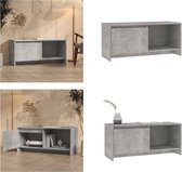 vidaXL Tv-meubel 90x35x40 cm spaanplaat betongrijs - Tv-kast - Tv-kasten - Tv-standaard - Wandtafel