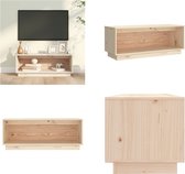 vidaXL Tv-meubel 90x35x35 cm massief grenenhout - Tv-kast - Tv-kasten - Tv-meubel - Hifi-meubel