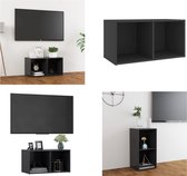 vidaXL Tv-meubel 72x35x36-5 cm spaanplaat grijs - Tv-kast - Tv-kasten - Tv-standaard - Tv-standaarden