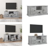 vidaXL Tv-meubel 100x35-5x45 cm bewerkt hout betongrijs - Tv-kast - Tv-kasten - Tv-meubel - Hifi-meubel