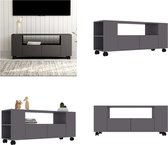 vidaXL Tv-meubel 120x35x48 cm bewerkt hout grijs - Tv-kast - Tv-kasten - Hifi-kast - Hifi-kasten