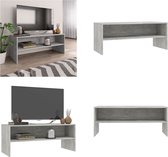 vidaXL Tv-meubel 100x40x40 cm bewerkt hout betongrijs - Tv-meubel - Tv-meubels - Tv-meubelen - Tv-meubilair